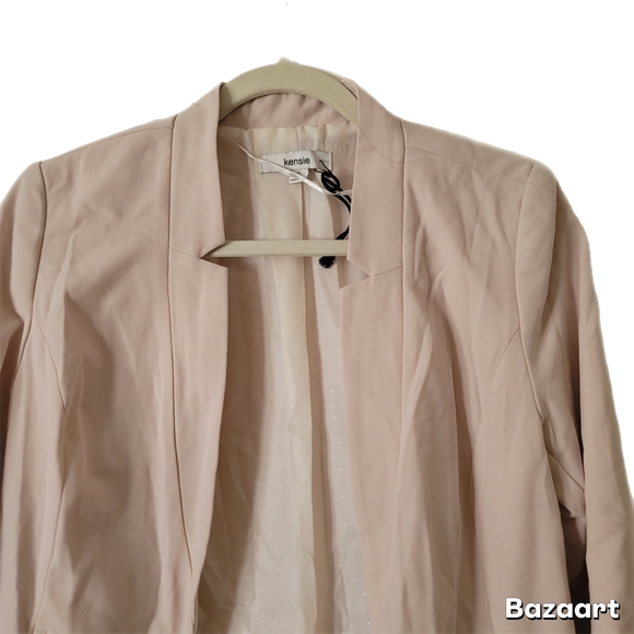 Kensie Blazer Womens S Small Blush Open-Front Jacket - Picture 5 of 7